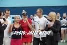 Dominik Hrbaty /left/, Dominika Cibulkova /right/, Ritro Slovak Open -exibicia
