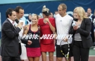 Dominik Hrbaty /left/, Dominika Cibulkova, Anna Kurnikova, Thomas Muster, Iveta Radicova, Ritro Slovak Open -exibicia